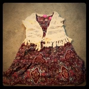 Dress with a sweater attached